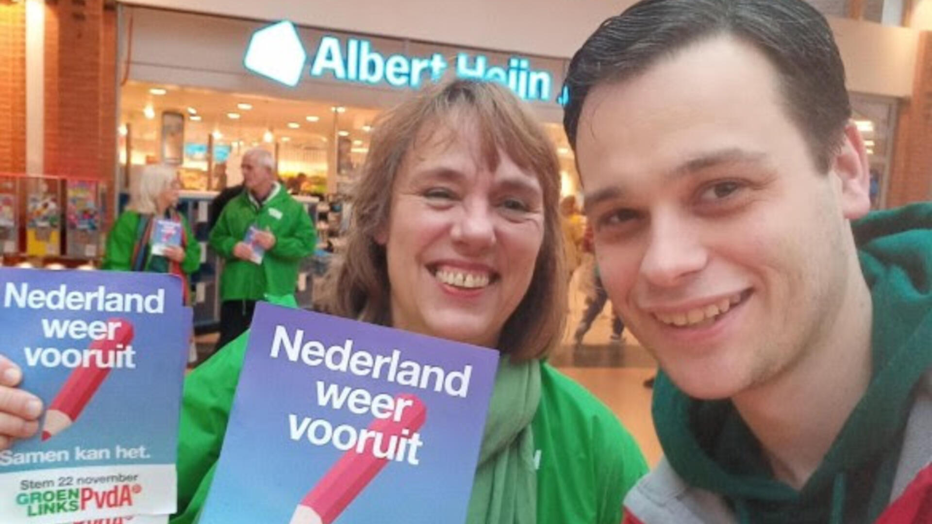 Fractievoorzitters Saskia Tuinder (GL) en Theo Müller (PvdA)